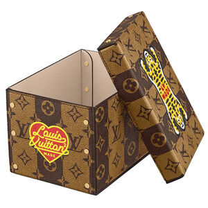 Louis Vuitton Boite Nigo Stripe Brown Monogram Cardboard Tiger Heart LV Made Box